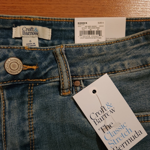 NEW Bermuda Shorts Croft & Barrow Classic Stretch - Size 6 - Picture 5 of 9